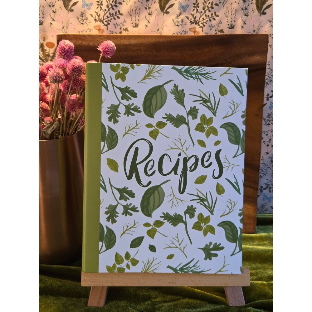 😎Recipe Binder Journal Blank Recipe Cards and Post-it Note Organization Booklet
